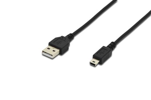DIGITUS CAVO PROLUNGA USB 2.0 A/MINI B MASCHIO/MASCHIO 1.8 MT NERO
